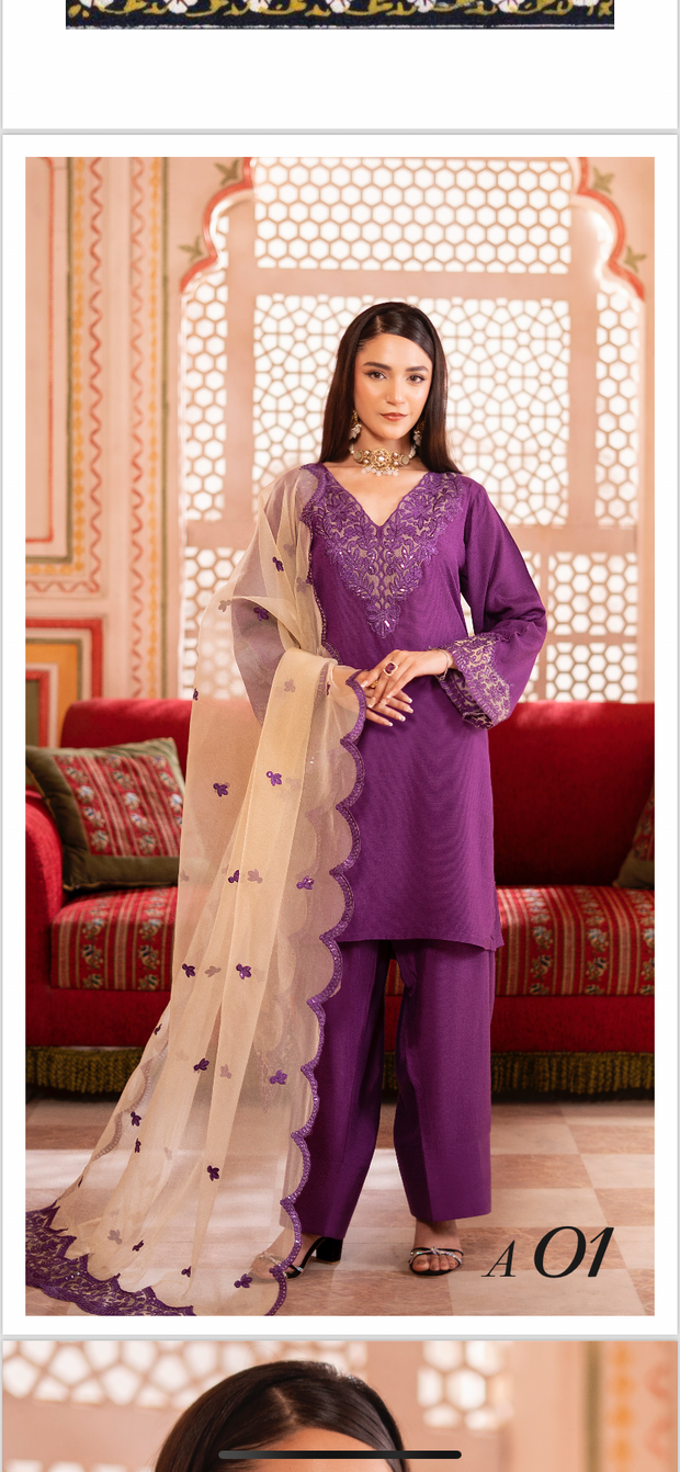 Noor-e-Nazar Luxury Silk Embroidered Collection ~ Ready to Wear ~ Raniya.h