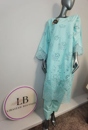 3PC Lawn Embroidered Chikankari Trouser Suit