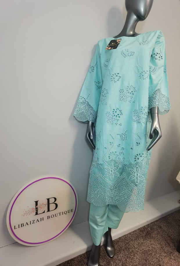 3PC Lawn Embroidered Chikankari Trouser Suit