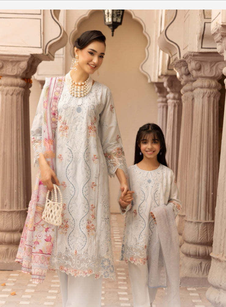 Sahil 3.0 Qalamkar embroidery by Simrans ~ Light Blue