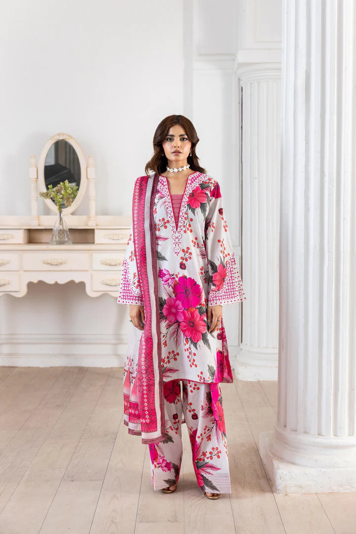 Embroidered Trending Printed Farshi Shalwar Lawn Collection 3 Pc | Raniya.h ZEHRA