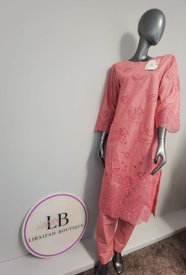 3PC Lawn Embroidered Chikankari Trouser Suit