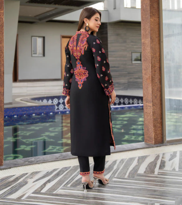 2 Pc Embroidered Lawn Co-Ords Set | Ready to Wear | Umnaa