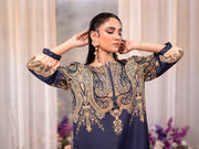 Printed Poly Lawn Summer Co-Ords Ready to Wear | Raniya.h MIDNIGHT BLUSH