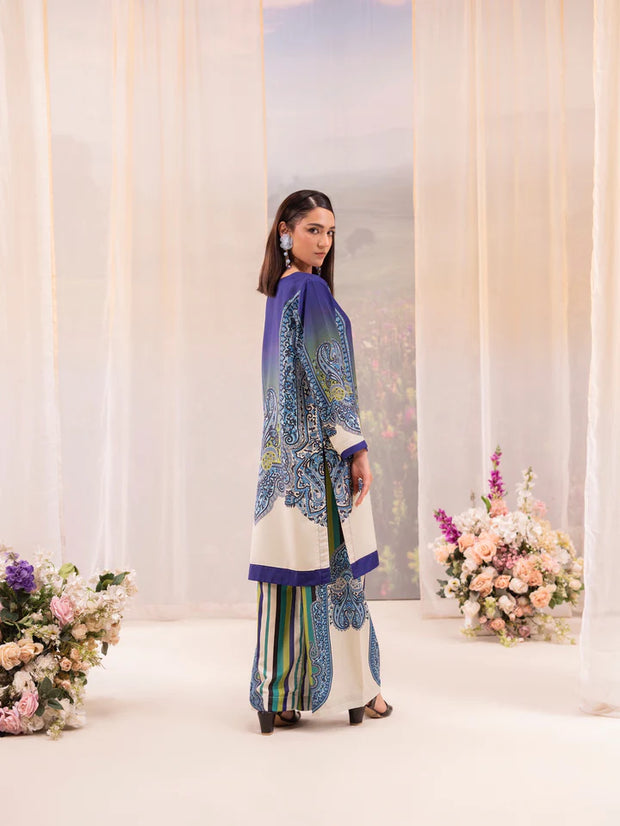 Printed Poly Lawn Summer Co-Ords Ready to Wear | Raniya.h OCEAN MIRAGE
