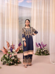 Printed Poly Lawn Summer Co-Ords Ready to Wear | Raniya.h MIDNIGHT BLUSH