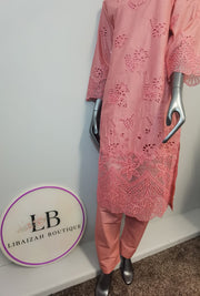 3PC Lawn Embroidered Chikankari Trouser Suit