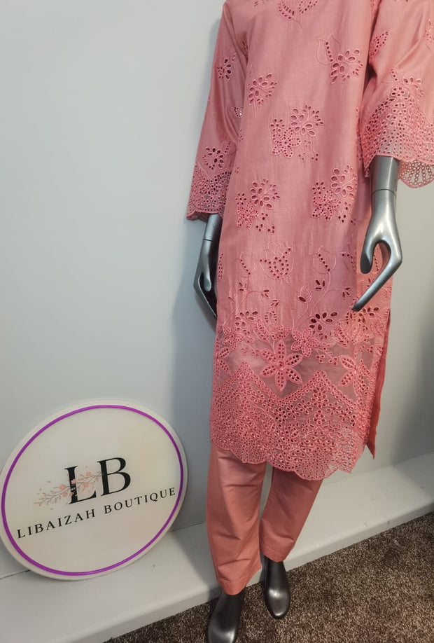 3PC Lawn Embroidered Chikankari Trouser Suit
