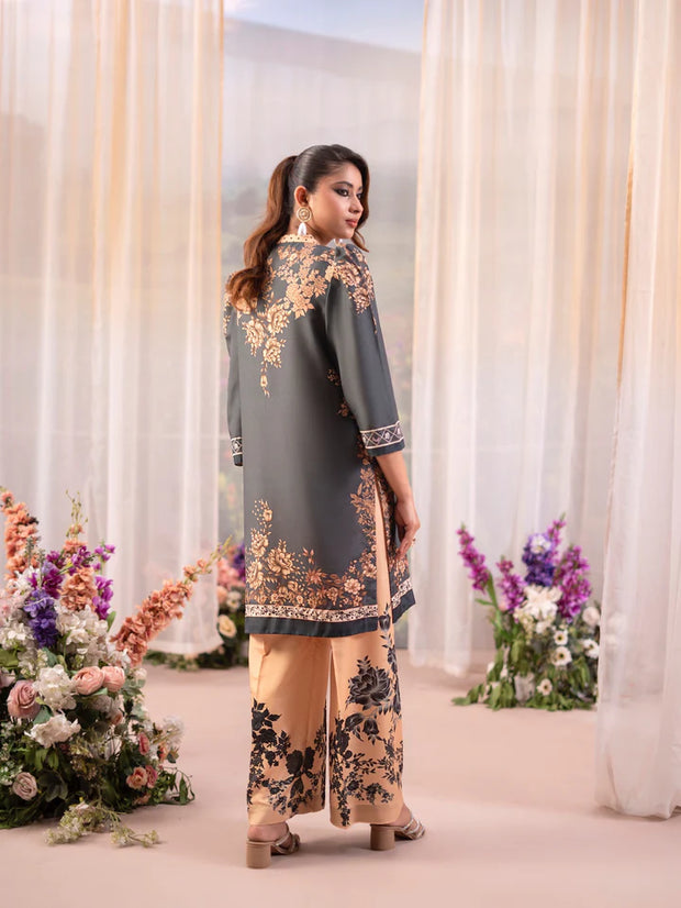 Printed Poly Lawn Summer Co-Ords Ready to Wear | Raniya.h OLIVE NOIR