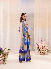 Printed Poly Lawn Summer Co-Ords Ready to Wear | Raniya.h ROYAL AZURE