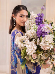 Printed Poly Lawn Summer Co-Ords Ready to Wear | Raniya.h ROYAL AZURE