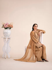 3pc Raw Silk Farshi Shalwar suit | Raniya | ZEENAT-E-SAHAR